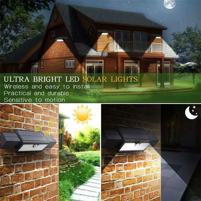 

SZYOUMY 800LM 71 LED Solar Power Street Light PIR Motion Sensor Lamps Garden Security Lamp Outdoor Street Waterproof Wall Light