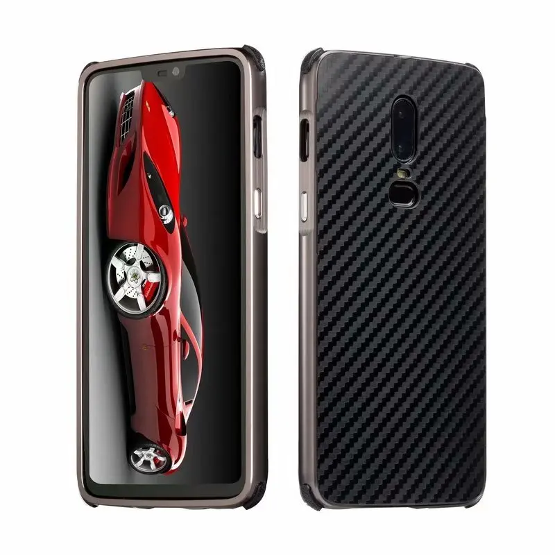 Роскошный Гибридный чехол для Oneplus 6 жесткого углеродного волокна Coque металлический бампер+ PC защитный чехол для Oneplus 3/3 т/5/5 т A5000