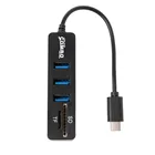 1 шт. черный 3 порта USB 2,0 концентратор сплиттер комбо USB 3 порта 3,1 Тип C кабель OTG SDTF кардридер для iMac MacBook для Android C26