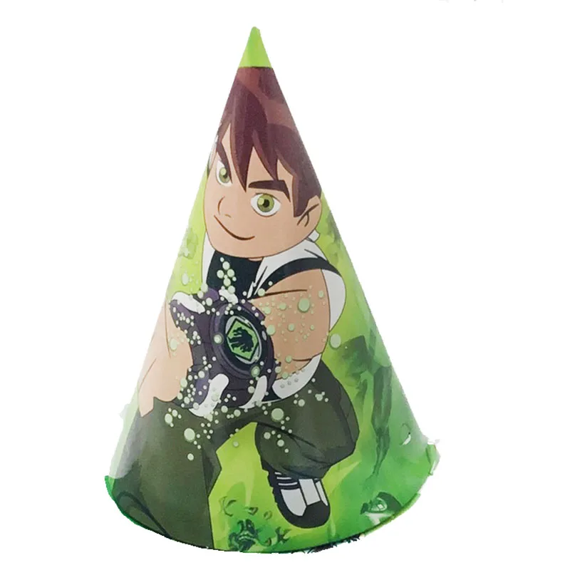 Вечерние головные уборы Ben 10 6 шт./лот вечерние бумажные шапки для дня рождения
