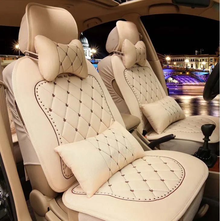 Чехлы на 5 сидений для 1 комплекта женские чехлы автомобильные сиденья в простом
