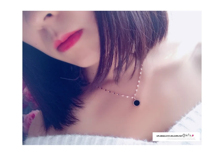 YUN RUO простое и модное розовое золото цвет две стороны оболочки кулон ожерелье Титановая Сталь Ювелирные изделия женщина никогда не выцветает Прямая поставка