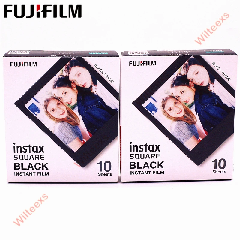Fujifilm Instax квадратная мгновенная печать 2 коробки черная рамка пленка 10 листов для
