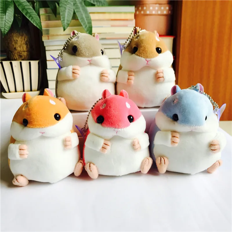 Оптовая продажа горячая Распродажа милый хомяк ключ подвеска Плюшевая Кукла