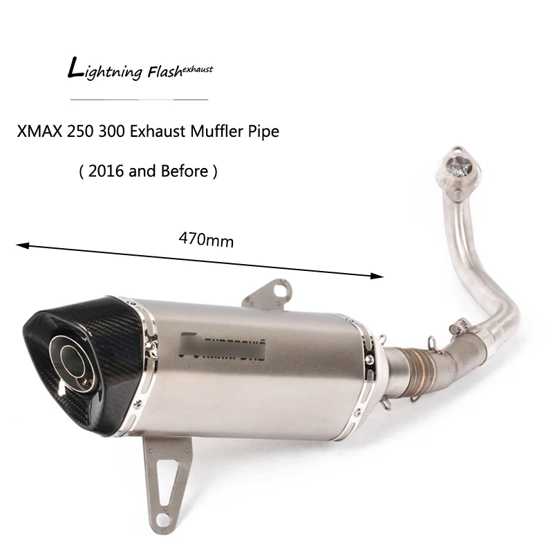 Полная выхлопная система мотоцикла труба для Yamaha XMAX300 250 Передняя средняя