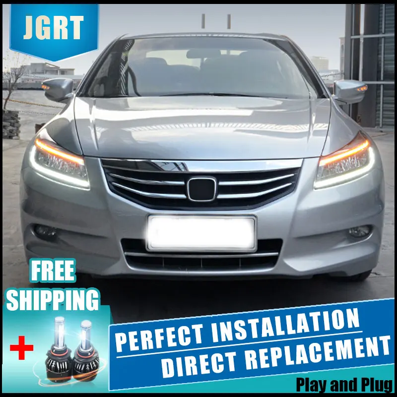 2 шт. светодиодный головной светильник s для Honda Accord 2008-2012 Автомобильный двойные
