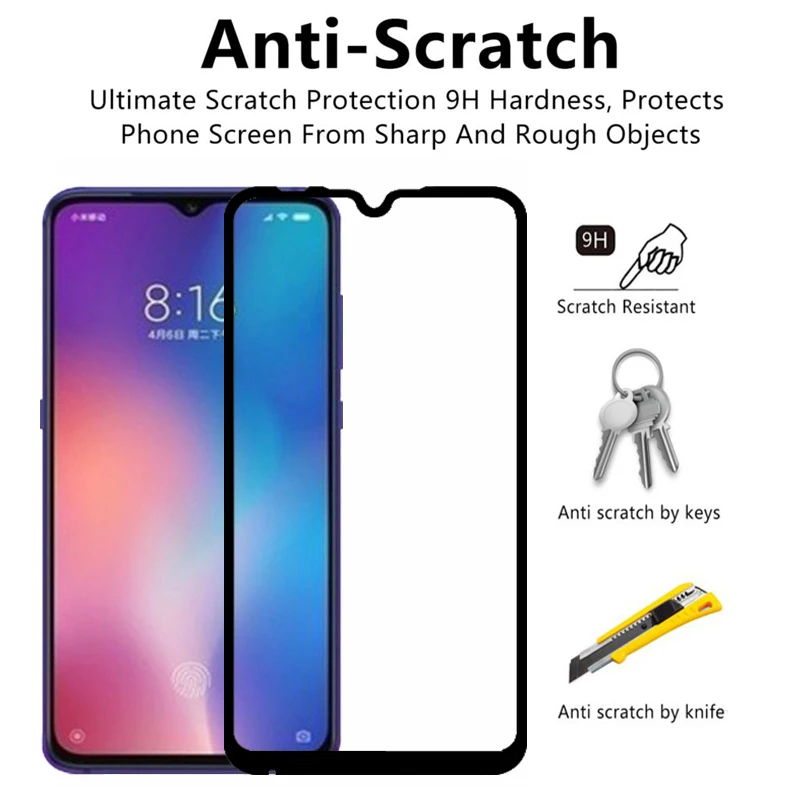 2 в 1 закаленное стекло для Xiaomi Mi 9 8 Lite Защитная пленка экрана камеры Защитное 5S Plus