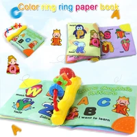 1pc baby early educational cloth book alphabet animal learning toys for infant early cognitive bm88