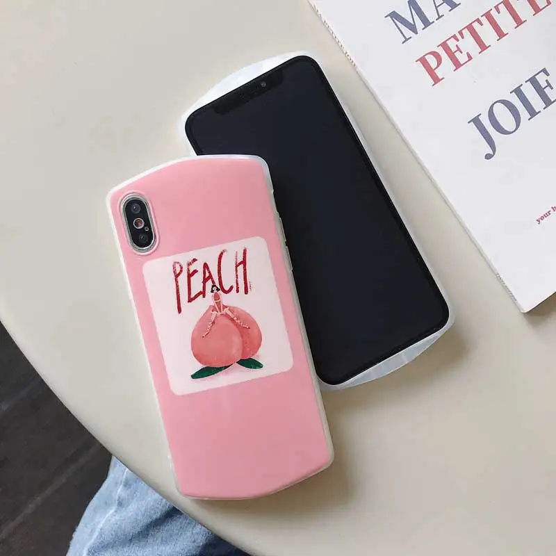 Чехол для телефона Boucho iPhone 7 8 6 6s Plus модный персиковый рисунок ананаса зеленый