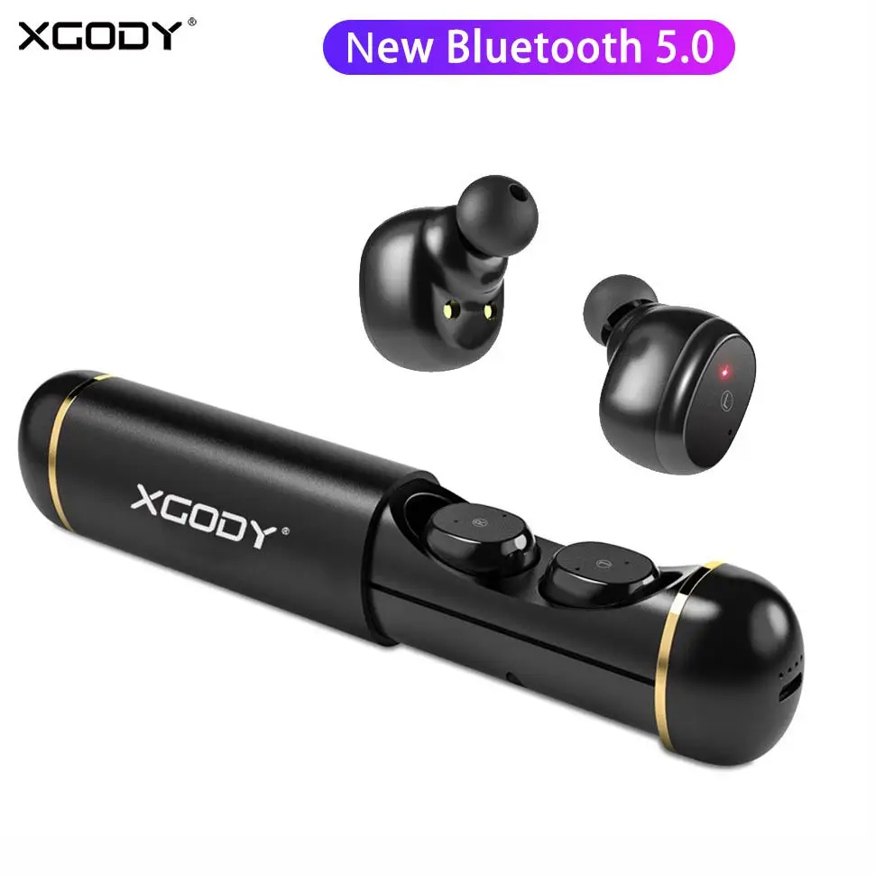 XGODY T1 наушники-вкладыши TWS с Беспроводной наушники Bluetooth 5 0 беспроводные