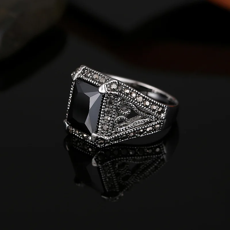 Высокое качество нержавеющая сталь для мужчин красный/черный квадратной формы с