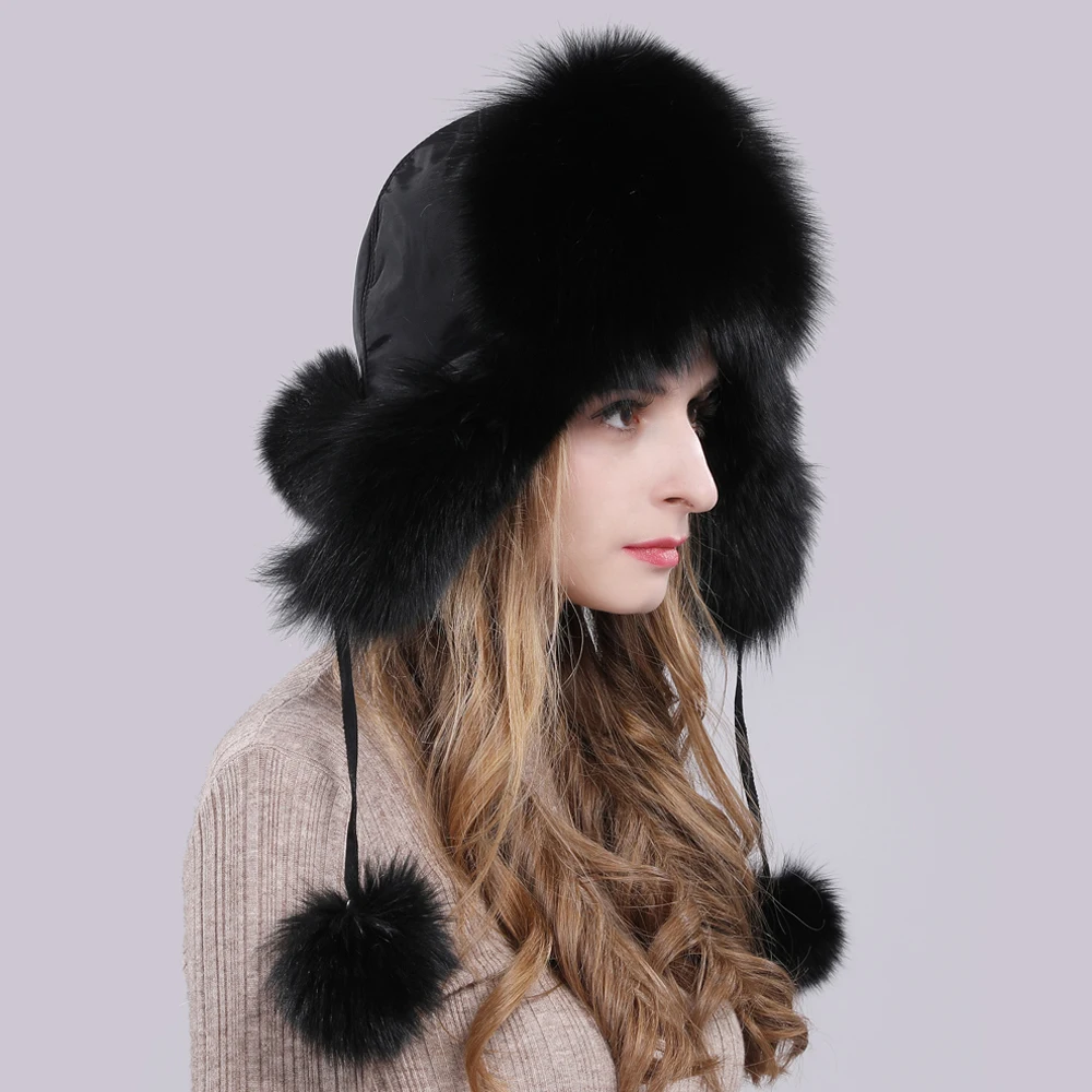 2021 горячая Распродажа для женщин с натуральным лисьим мехом российские шапки