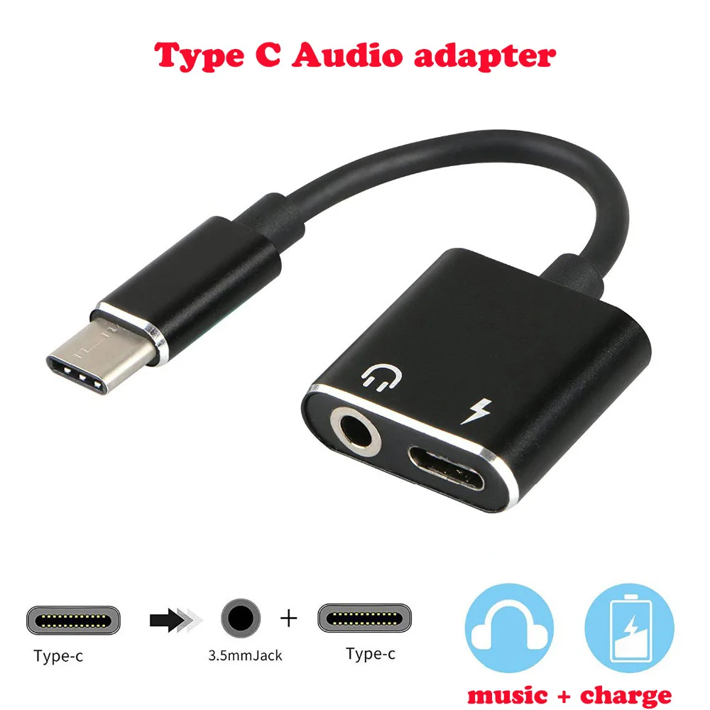 USB адаптер для наушников и 2 в 1 Тип C на 3 5 мм|Переходники адаптеры| |