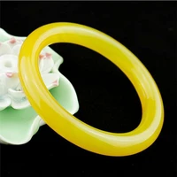 brazil stone bracelet natural yellow chalcedony crystal bracelet round of the round bangle bracelet women models wholesale