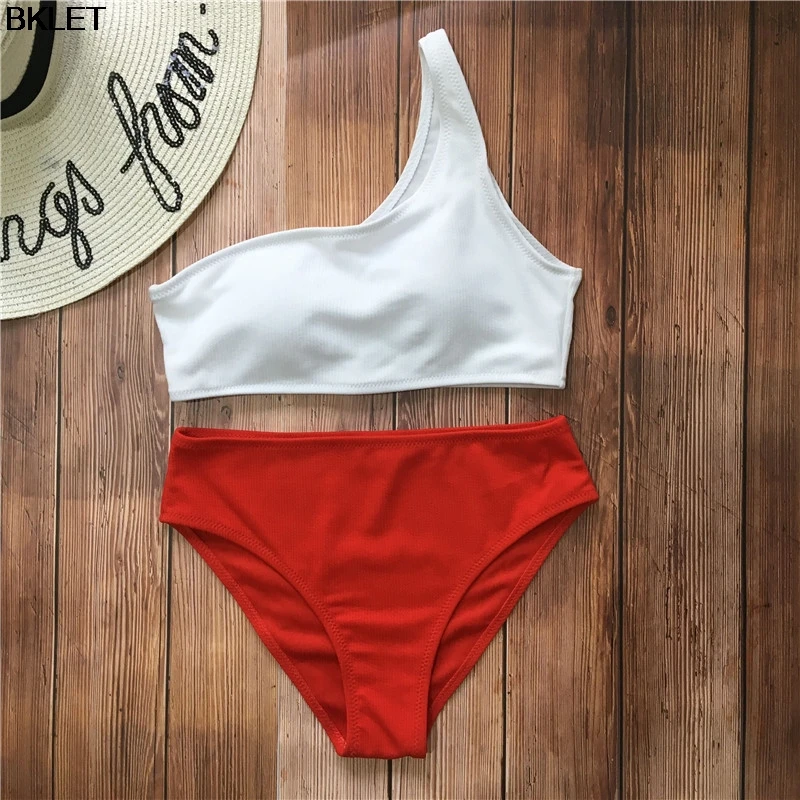 Женский купальник бикини с низкой талией повседневный открытыми плечами 3 цвета S