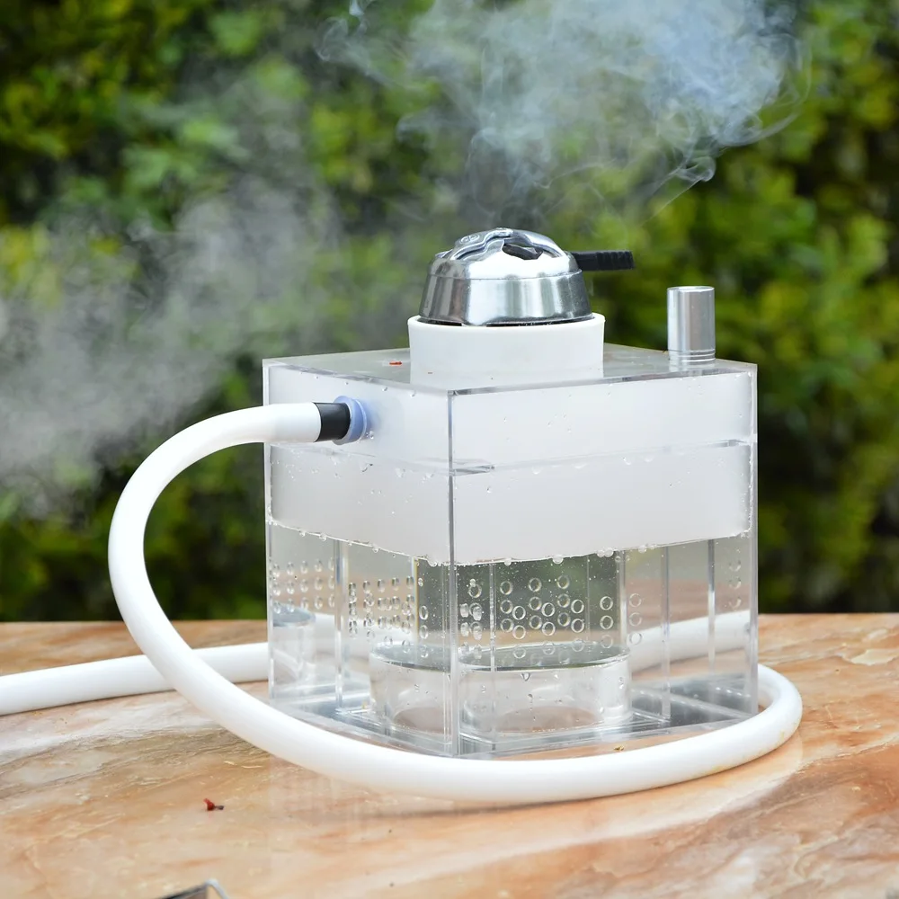 Прозрачная акриловая трубка для кальяна Narguile Nargile Chicha курительная водопроводная трубка со светодиодный светильник Клубные вечерние аксессуары для бара