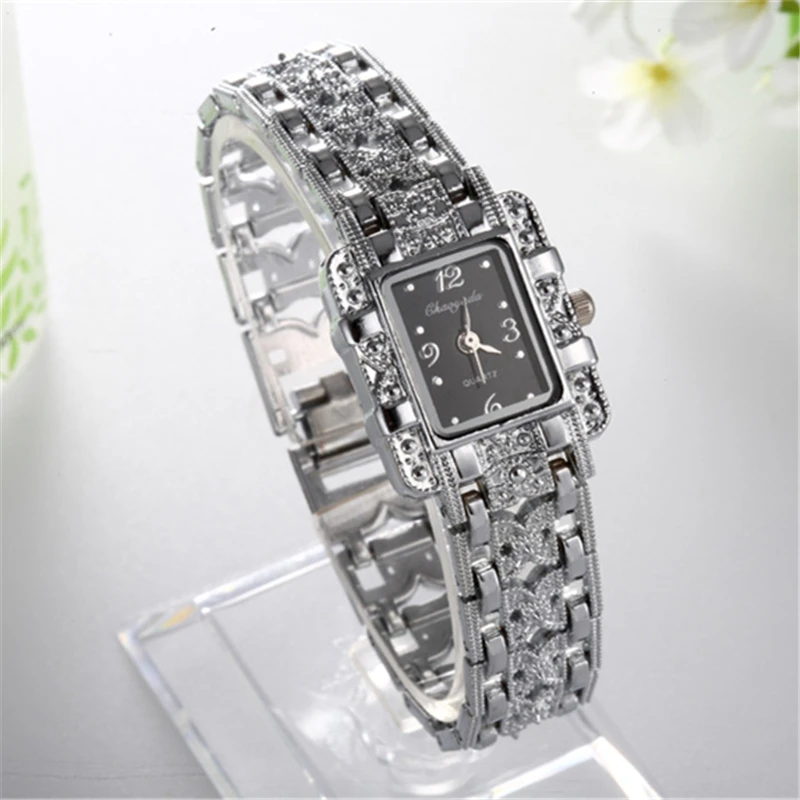 Женские винтажные часы из нержавеющей стали с квадратным циферблатом|reloj fashion|reloj