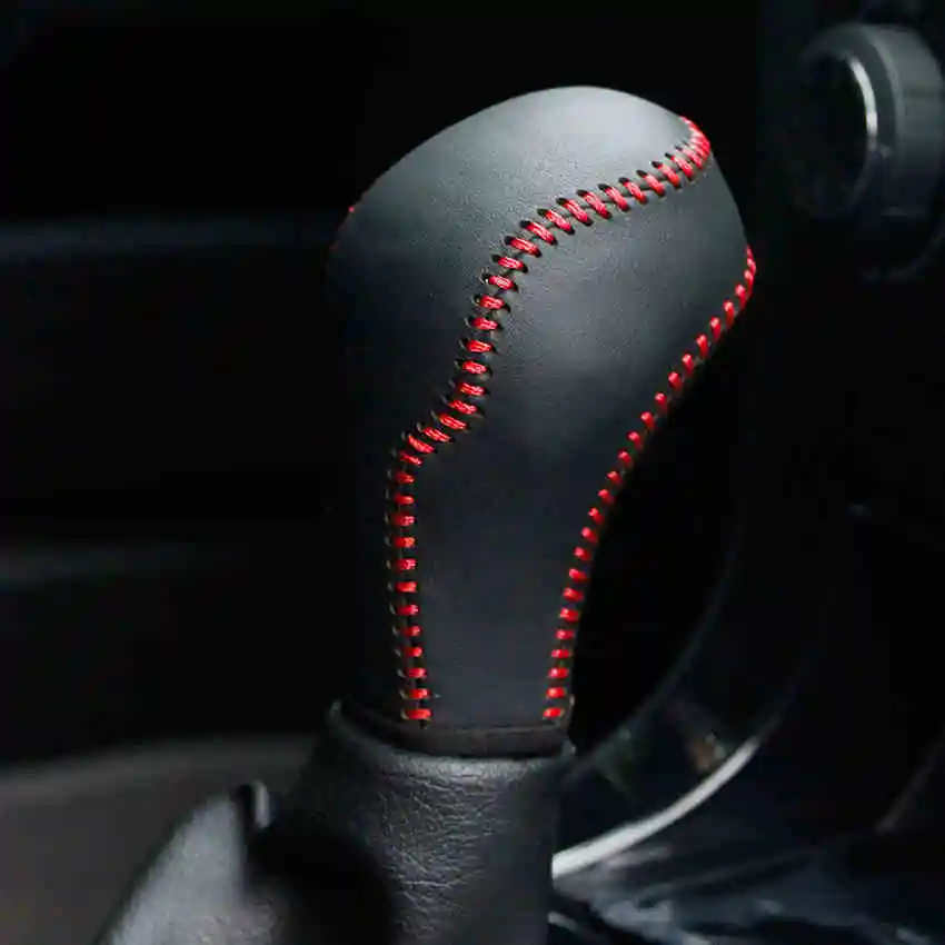 Red line Yuji-Hong автомобильный чехол для Citroen C4 2013 C-QUATRE ручной механизм переключения передач из натуральной кожи - Название цвета: Red line