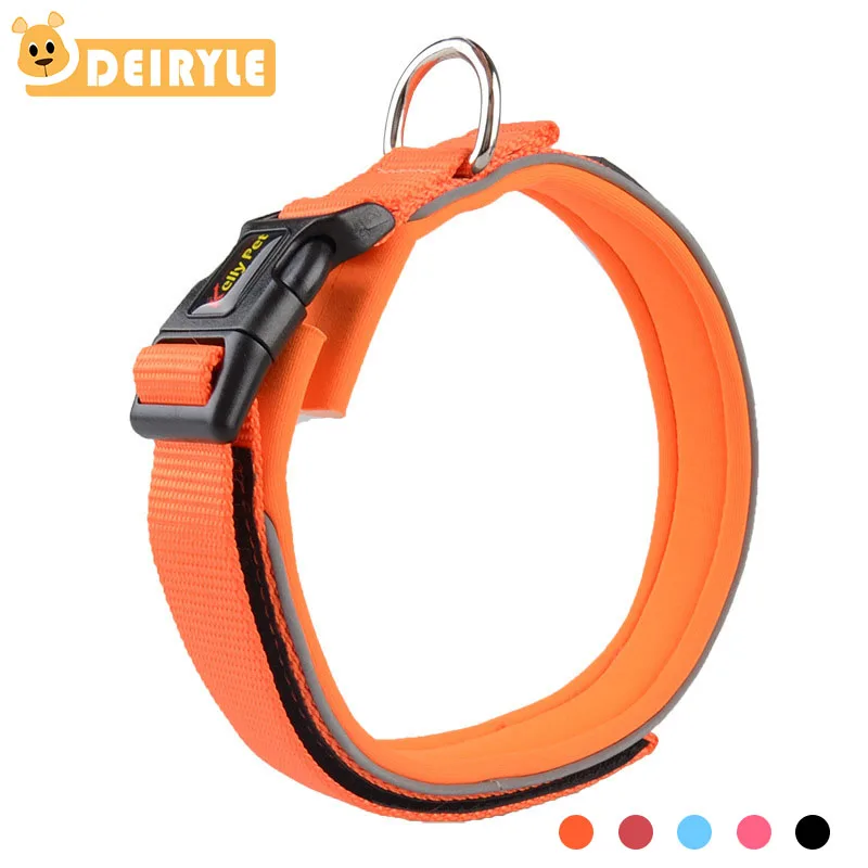 Твердые Цвета регулируемый нейлоновый ошейник для домашних любимцев