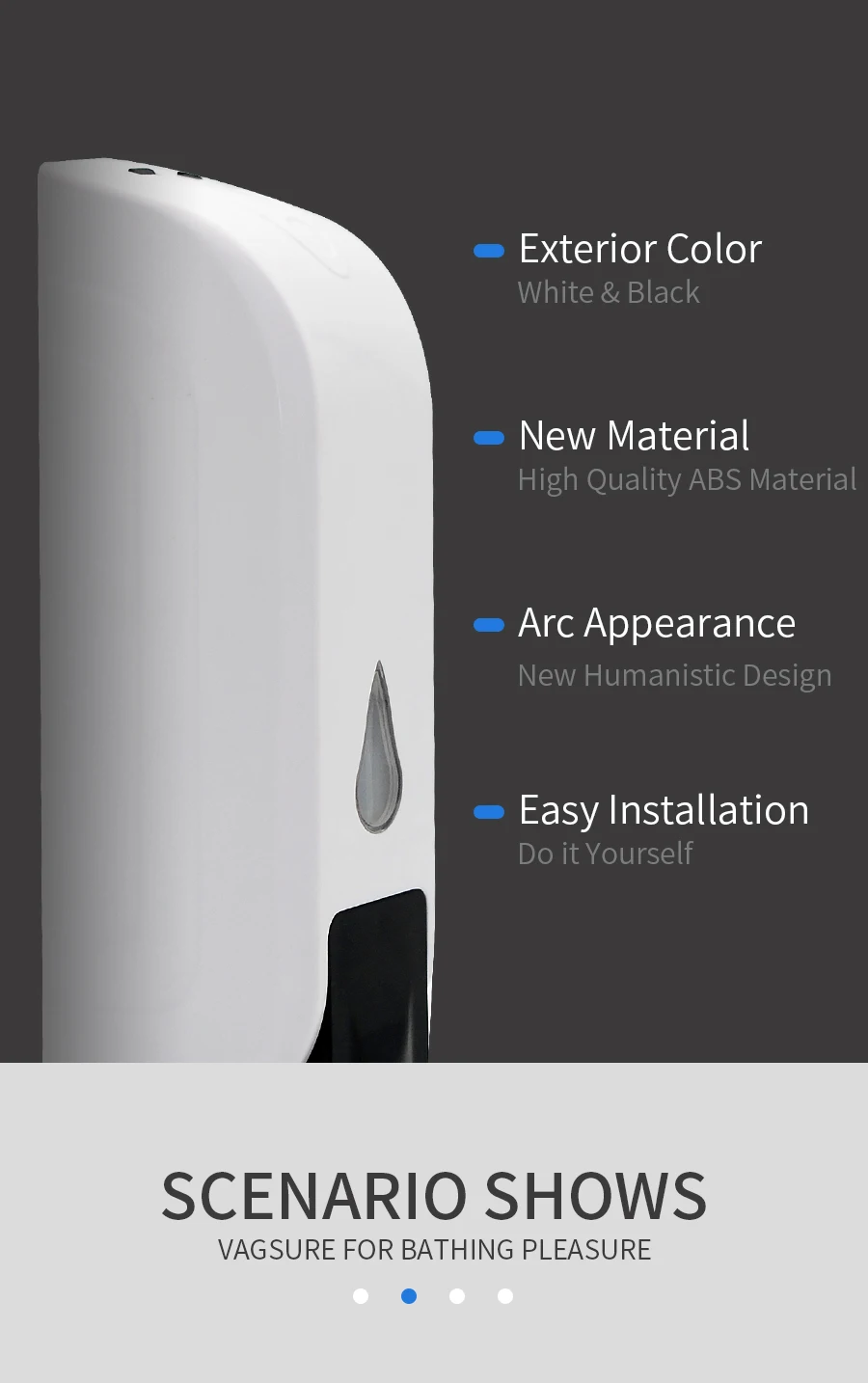350ml Liquid Soap Dispenser Wall Bathroom Triple/Double Set Shower Gel Hand Soap Shampoo Dispenser Kitchen Bathroom Accessories
