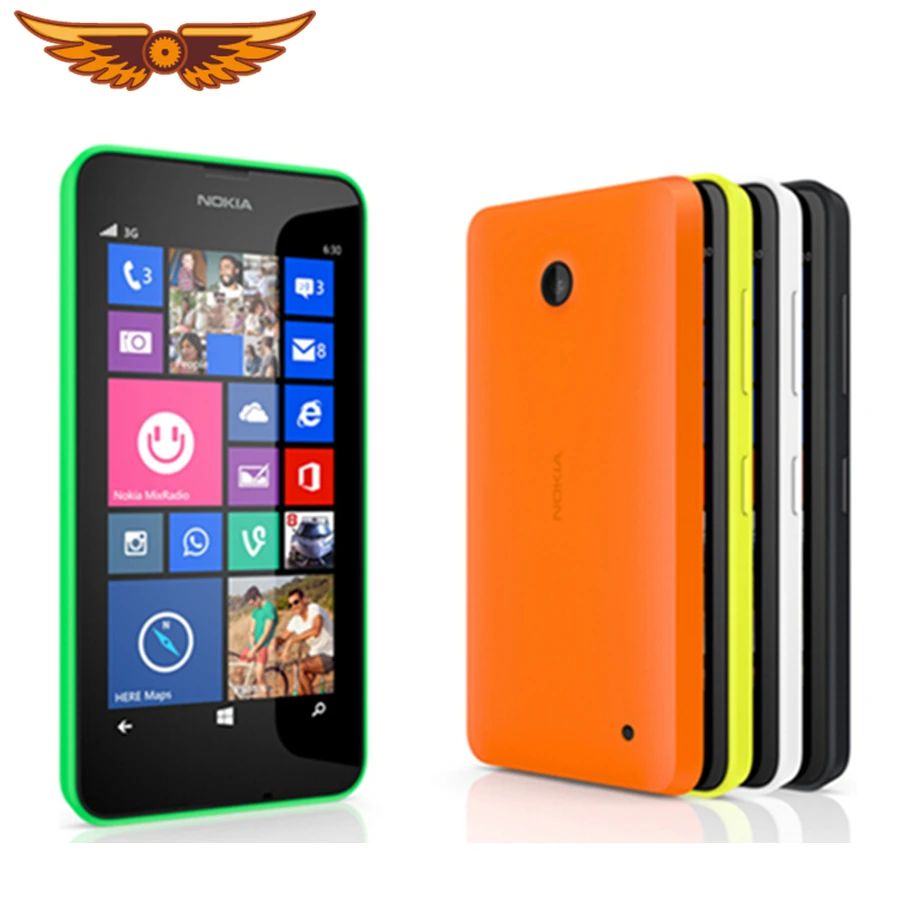 Оригинальный разблокированный сотовый телефон Nokia Lumia 630 ОС Windows одна sim карта 8 Гб