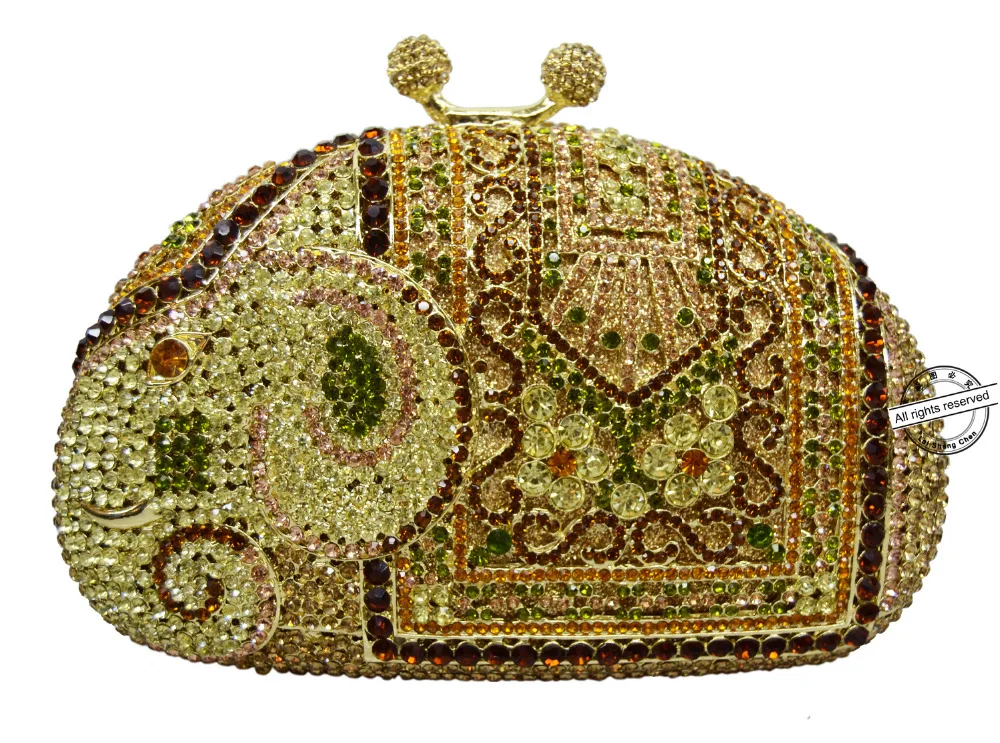 Женская вечерняя сумка Стразы с кристаллами и бриллиантами Классическая