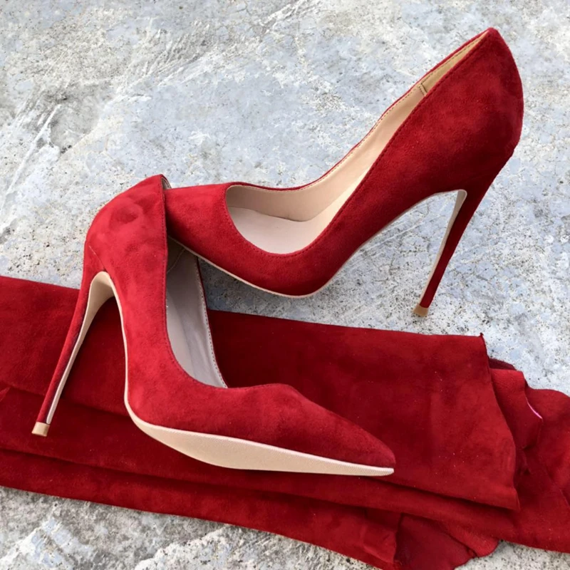 Женские туфли лодочки без застежек с острым носком на каблуке Размеры 35 43