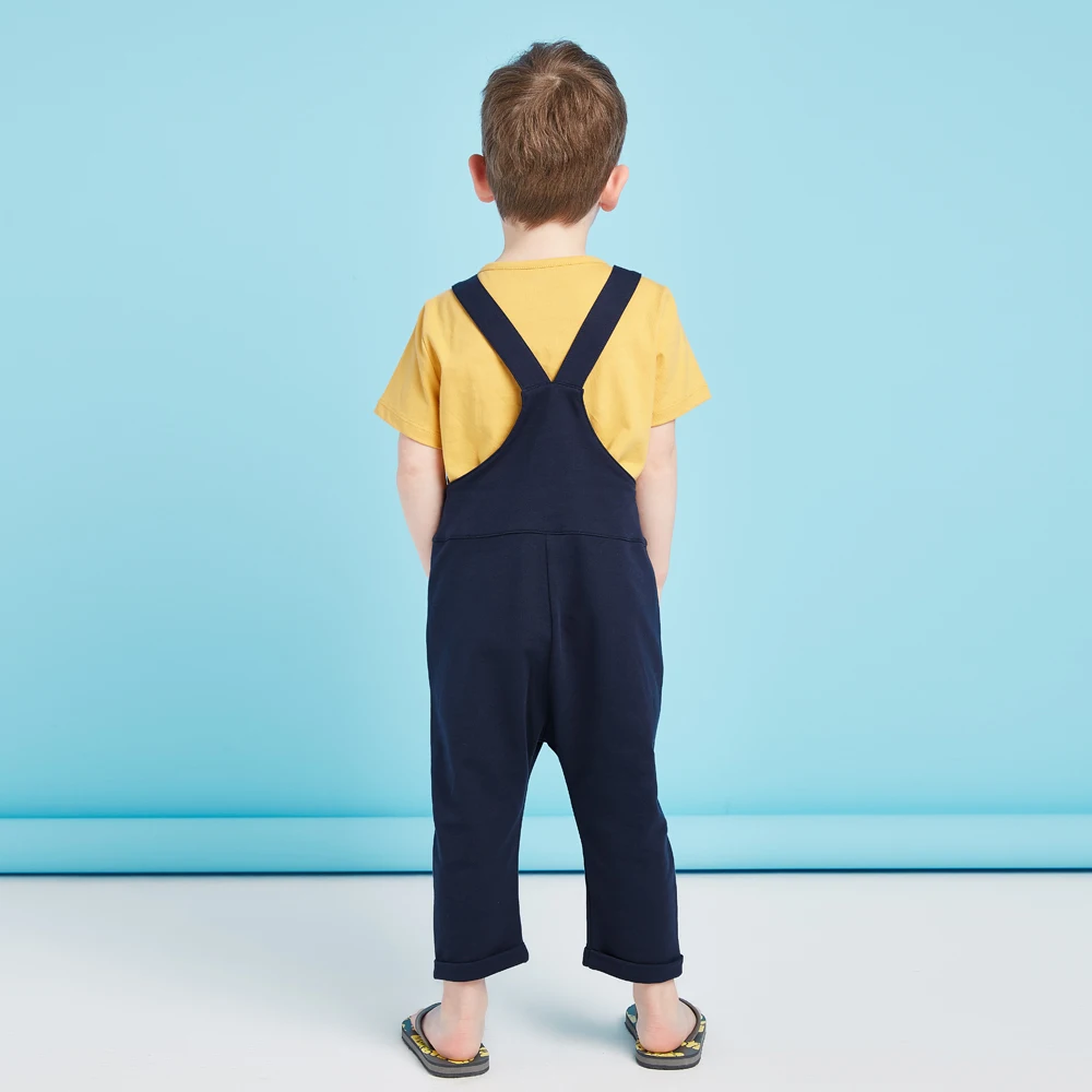 Balabala Summer Cotton Children Boy Clothes set 2018 New Sets Kids Short Sleeves T-Shirt +overalls 2pcs Toddler sets Clothing |