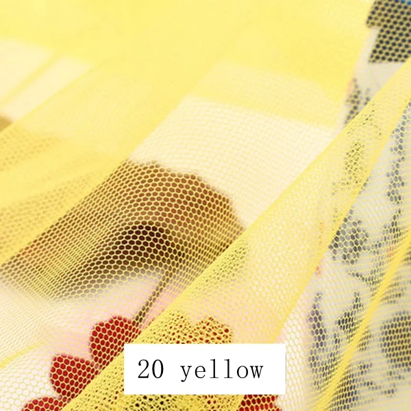 20 yellow Модная фатиновая юбка-пачка, Мягкая сетчатая ткань, марля, 1 метр* 160 см, для одежды/занавесок/москитной сетки/для шитья/рукоделия/домашнего текстиля 01 - Цвет: 20 yellow