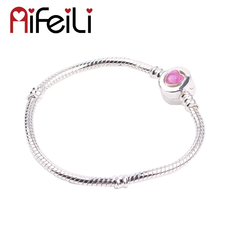 AIFEILI новинка 2018 хит продаж 18 21 см любовь серебро змеиная цепочка Очаровательные