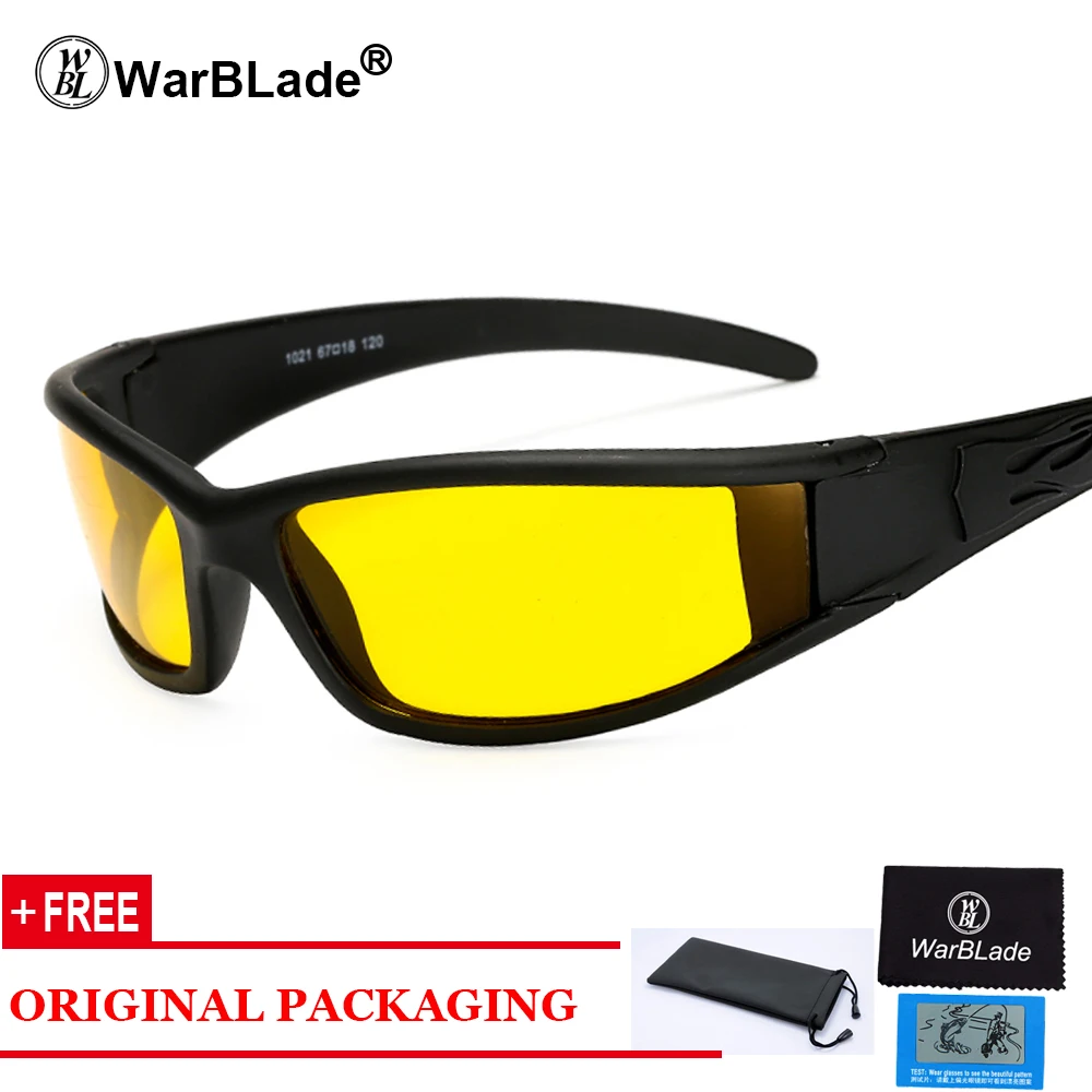 night vision WarBLade поляризационные солнцезащитные очки, очки для вождения автомобиля, очки с УФ-защитой, HD желтые линзы, солнцезащитные очки ночного видения для мужчин и женщин - Цвет линз: night vision