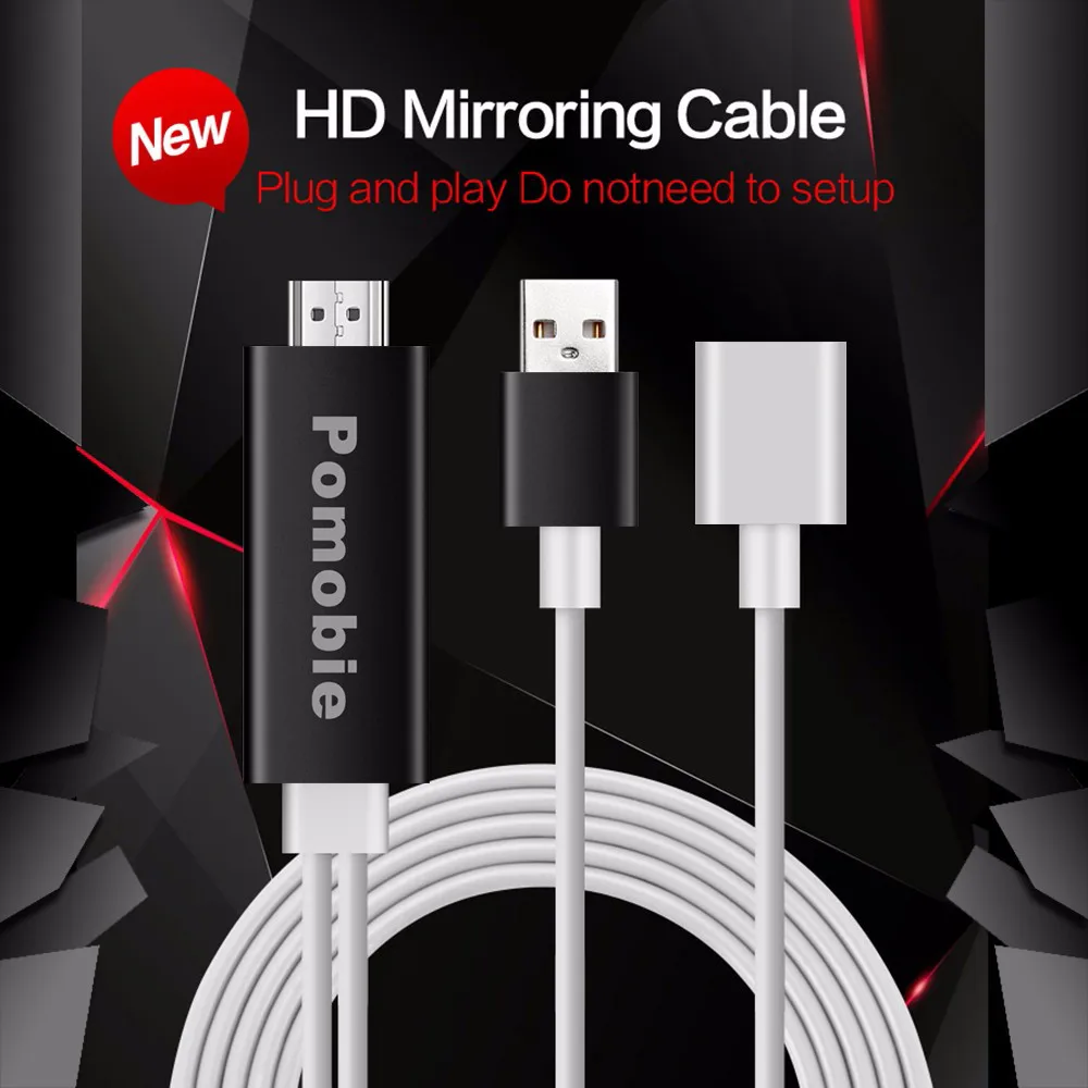 Pomobie Lightning HDMI адаптер Plug and Play цифровой AV Прямая поставка|Кабели HDMI| |