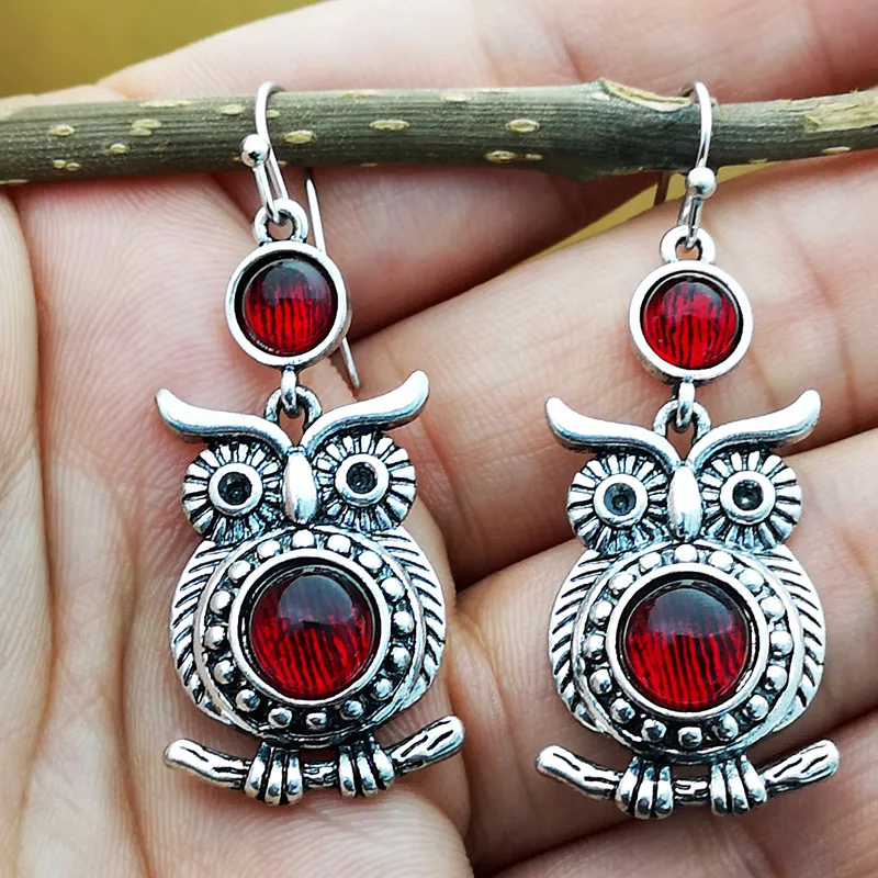 

Vintage Jewelry Women Owl Engagement Drop Dangle Earring Gift