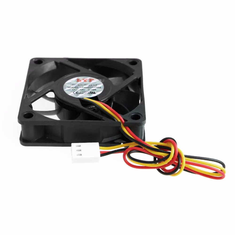 

DC 12V 3-Pin 60x60x15mm PC Computer CPU System Sleeve-Bearing Cooling Fan 6015