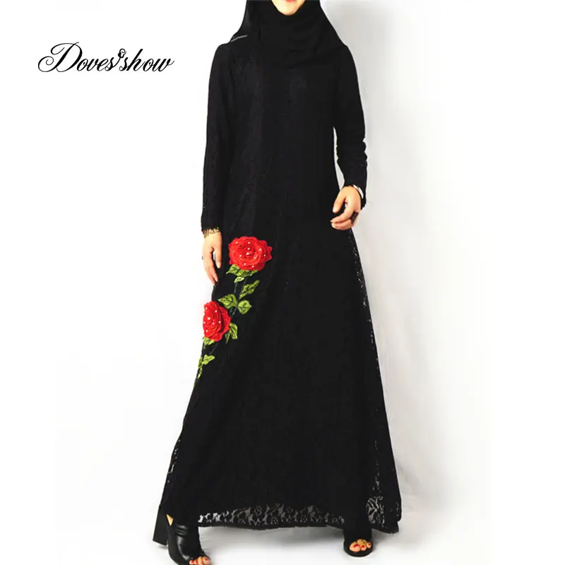 Модное мусульманское платье Abaya в Дубае кружевная мусульманская одежда с