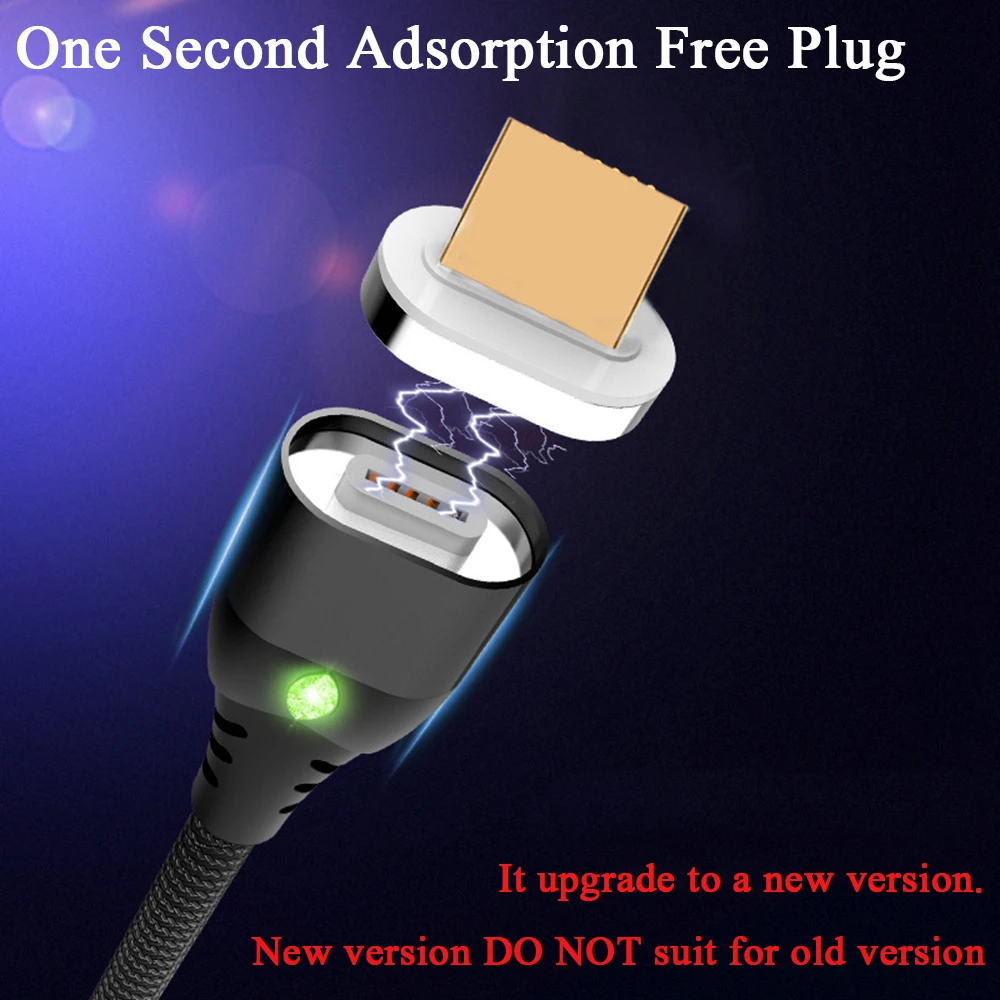Магнитный Micro USB кабель Rovtop для iPhone Samsung Type-C зарядный магнит зарядное устройство