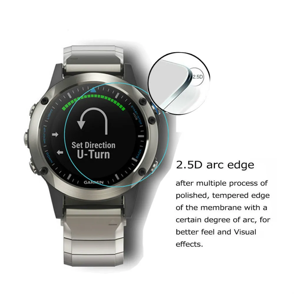 3 шт высокое прозрачное Quatix5 протектор экрана для Garmin Quatix 5 часов Закаленное