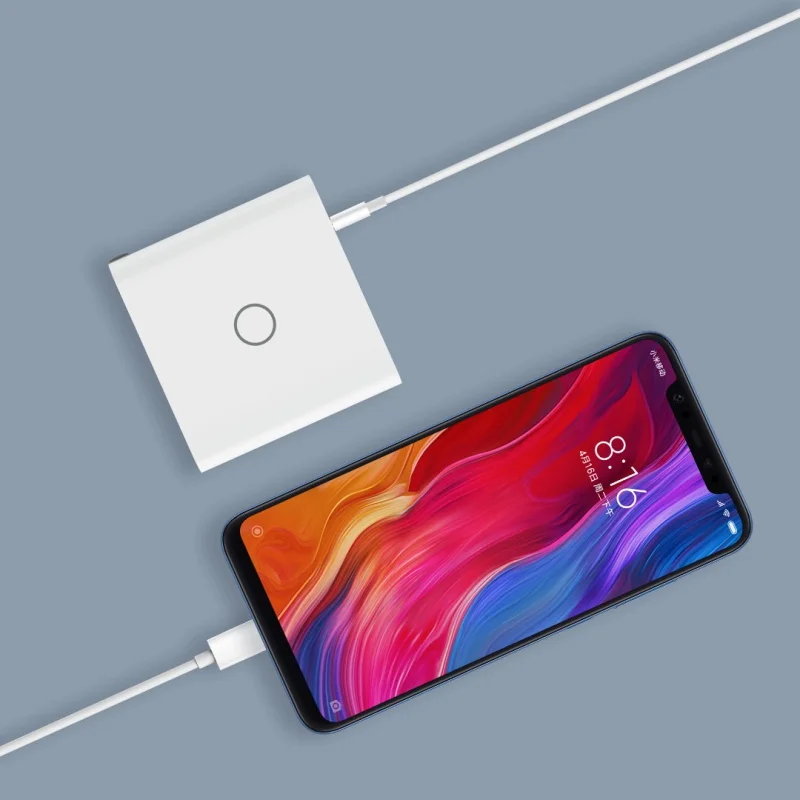 Оригинальное USB-зарядное устройство Youpin ZMI 65 Вт 3 порта для Android iOS переключатель