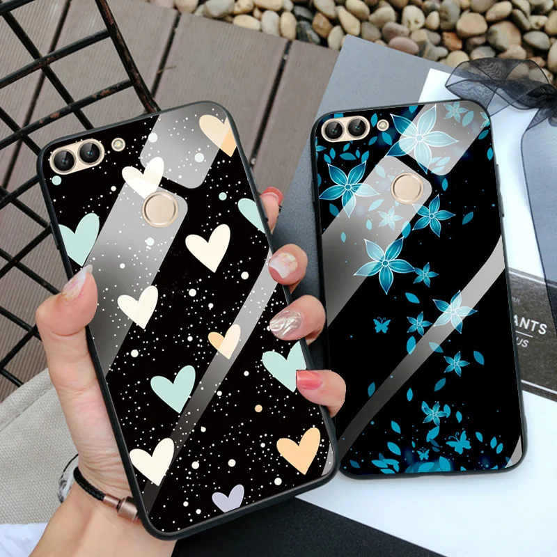 Чехол из закаленного стекла для huawei P Smart Cover чехол PSmart FIG-LX1 LX2 3 мягкий край