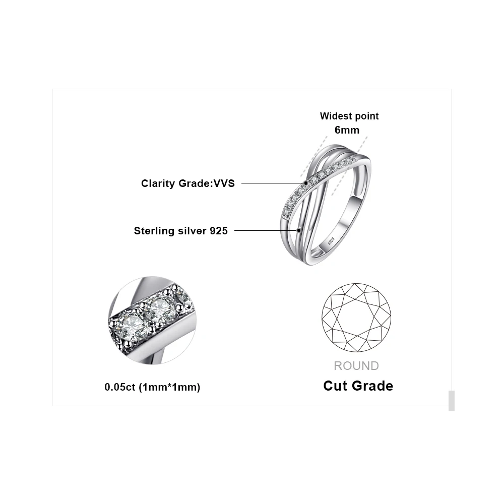 JewelryPalace узел бесконечности кубический цирконий-летие Promise обручальное кольцо стерлингового серебра 925 женщин ювелирных изделий на продажу