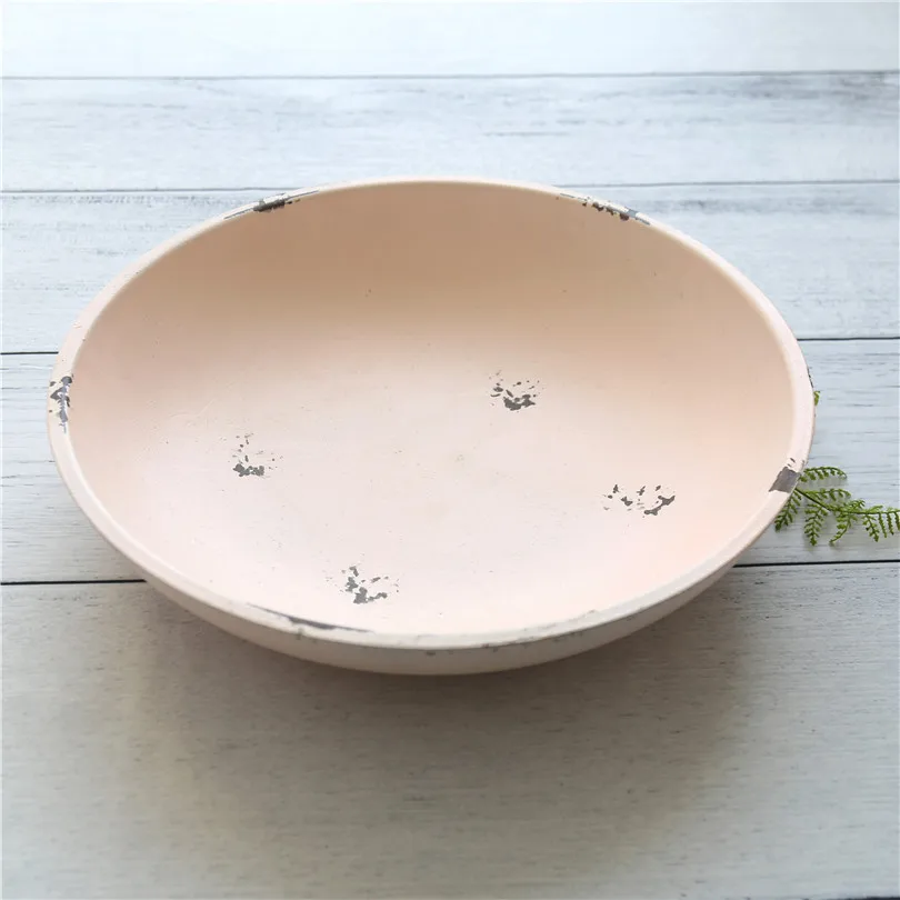 Pastel Pink Newborn Posing Bed Carved Wooden for Photography Props Wood Bowl Infant Bucket Birthday Gift | Мать и ребенок