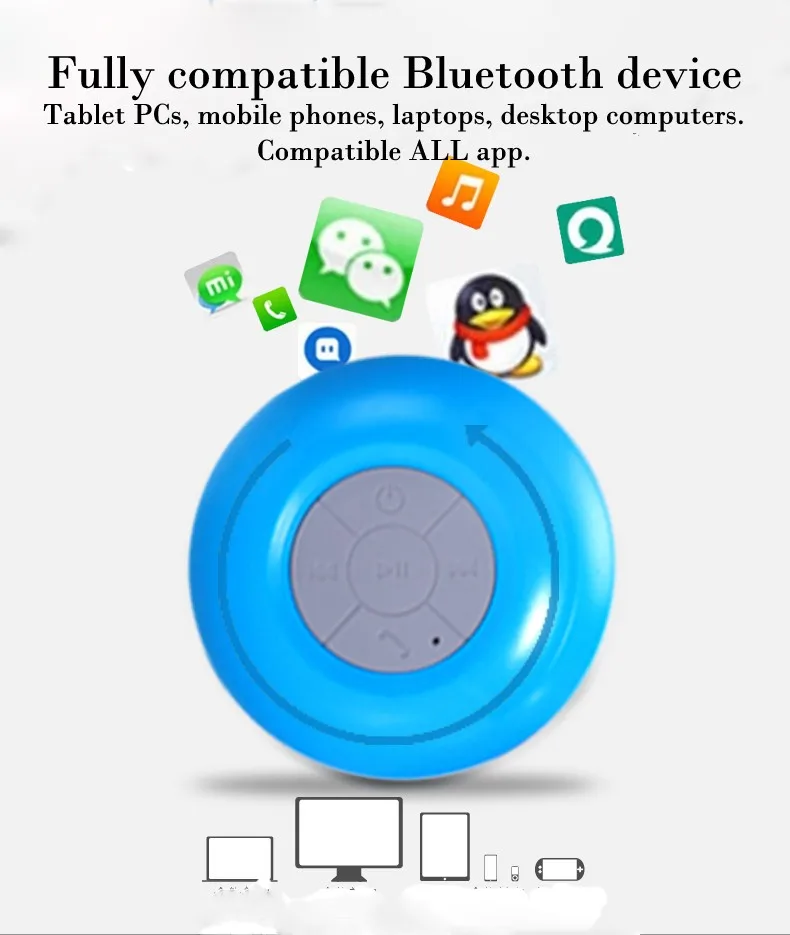 Красочный водонепроницаемый беспроводной Bluetooth-спикер для сабвуфера Громкая связь Bluetooth-динамик Мини-динамики для музыки Bluetooth портативный BTS-06 plus