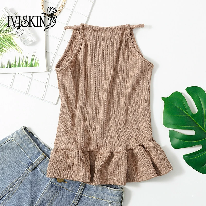 Женский трикотажный топ белый на бретельках для фитнеса 2019|Майки| |