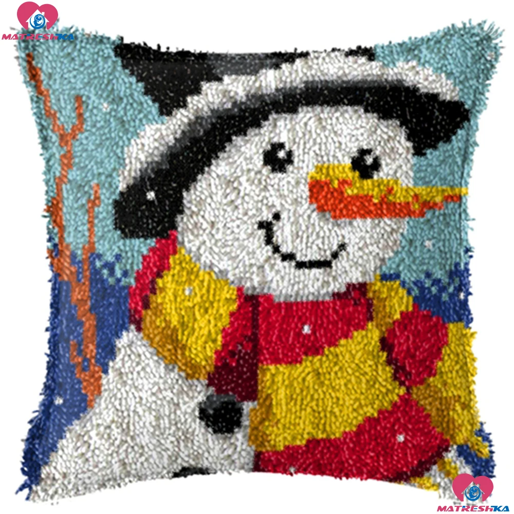 Наборы подушек на крючках с изображением снеговика ручной работы набор из холста