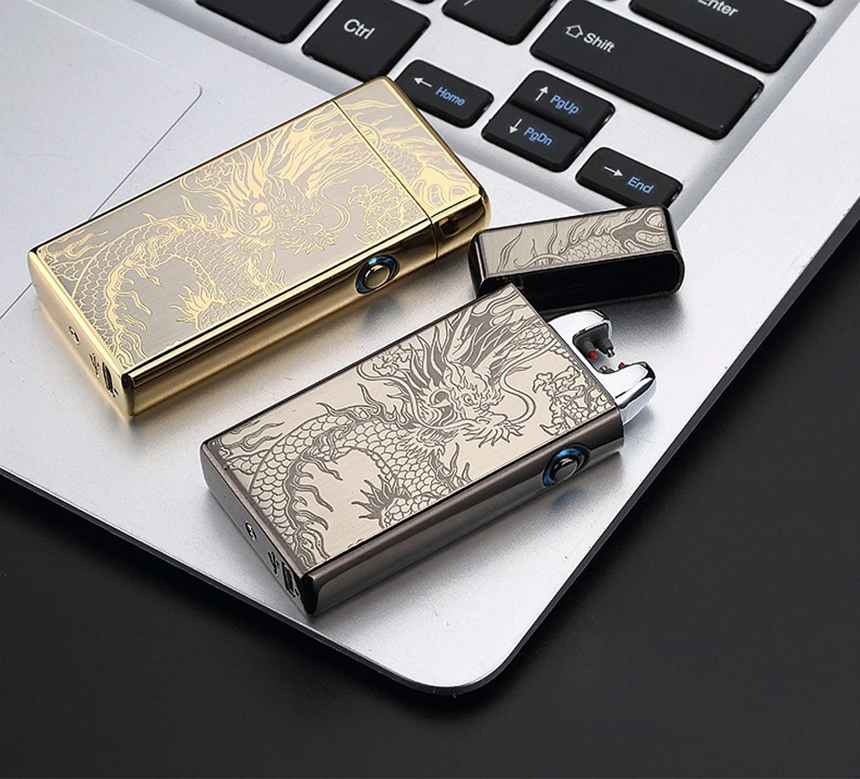 Электронная Usb зарядка двойная дуговая Зажигалка плазменная электронная импульсная Зажигалка сенсорный экран электронная зажигательная машина дуговая зажигалка