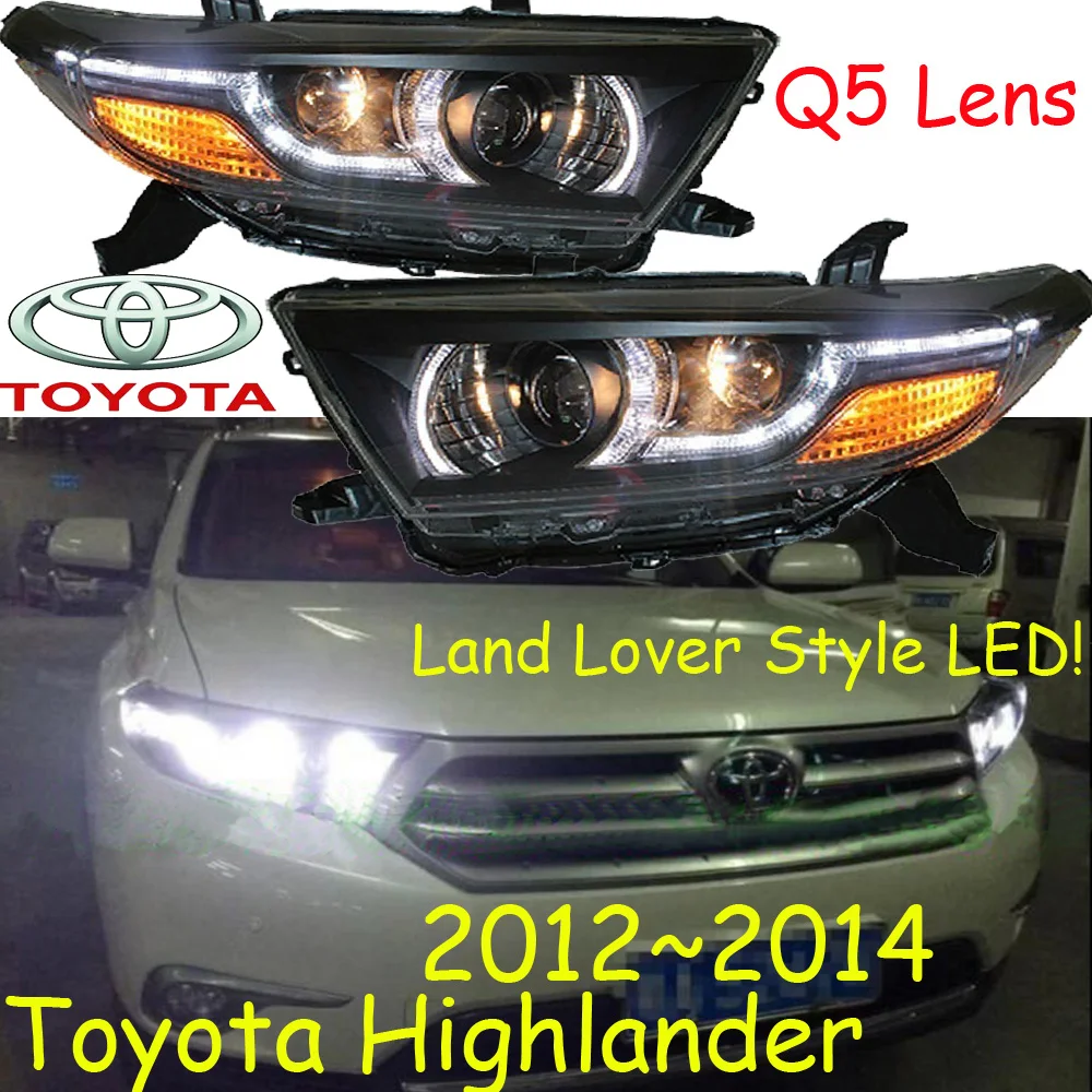 

car bumper headlight for Toyota Highlander headlight kluger,2012~2014/2008~2011y hid LED car accessories Highlander fog light