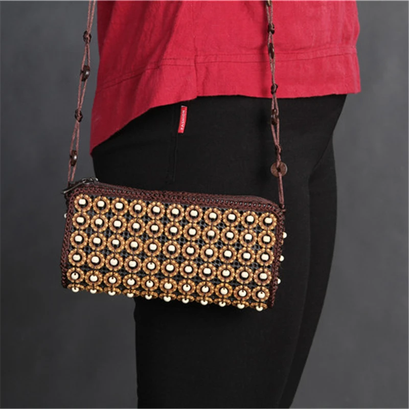 21 Клубная брендовая Мини Повседневная винтажная женская сумка с бусинами и