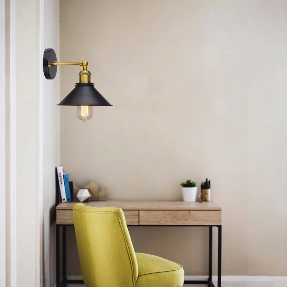 Винтажная промышленная настенная лампа с покрытием Ретро стиль лофт