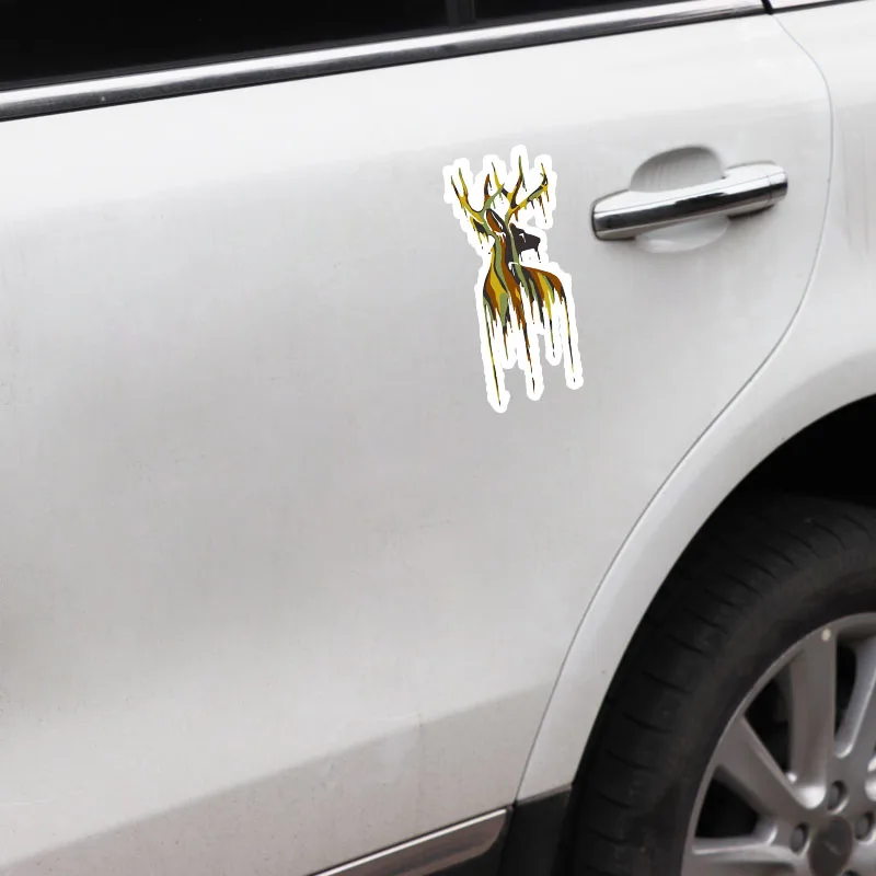 

YJZT 7CM*17CM Personalized Animal Deer PVC Originality Decal Car Stickers 5-0660
