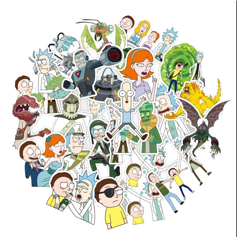 Наклейки Comedy Rick and Morty наклейки для скейтборда чемодана ноутбука телефона 35 110